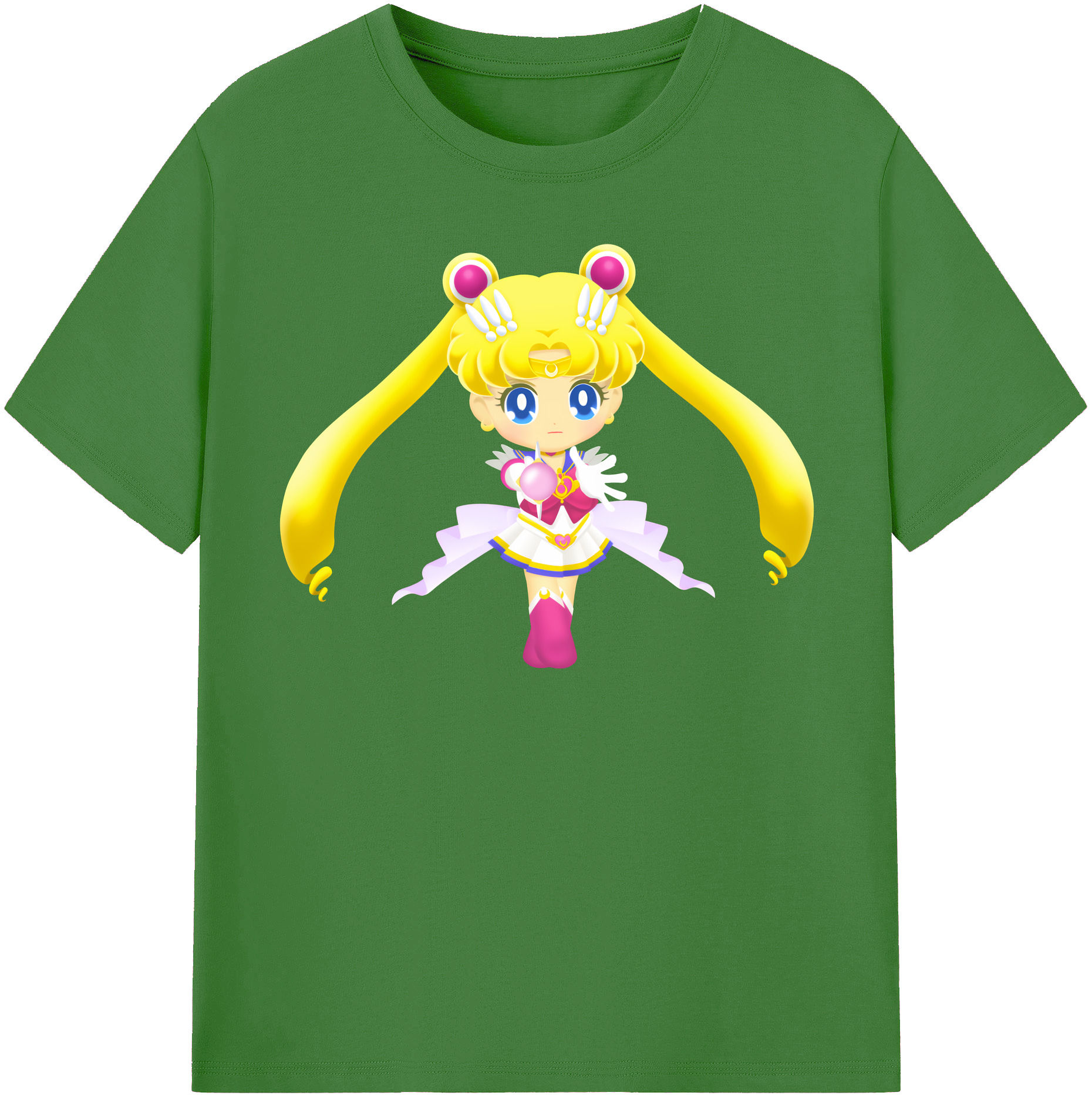 （画像用） 美少女戦士セーラームーン 月野 うさぎ つきの うさぎ Sailor Moon Tsukino Usagi レディースカジュアルプリントTシャツ（綿100％）